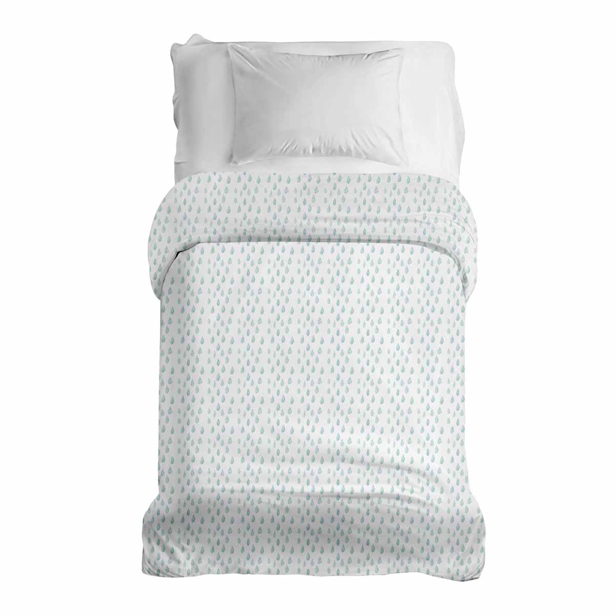 Couverture thérapeutique originale - Housse en coton avec gouttes bleues