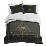 Therapy blanket bedding set, black, sun and cosmos.