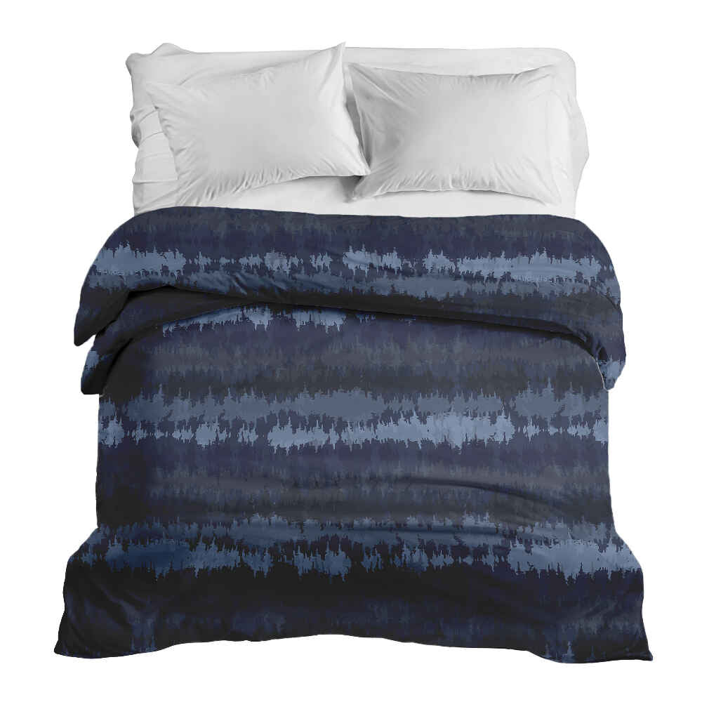 Couverture thérapeutique originale - Housse en coton ondes sonores bleues