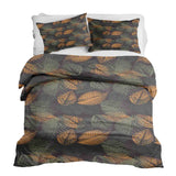 Therapy blanket and bedding set with autumnal leaf pattern.