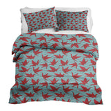 Therapy Blanket Bedding Set Red Origami