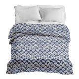 Original therapy blanket - cotton cover blue wave pattern
