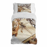 Therapy blanket bedding set with golden gift.