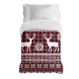 Original therapy blanket - cotton cover checkered with reindeer
