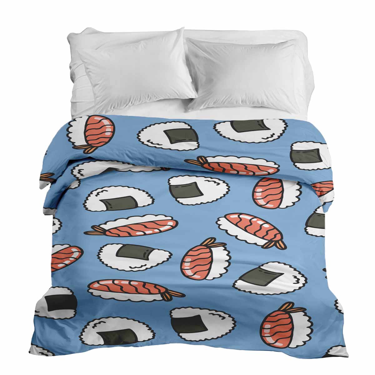 Couverture thérapeutique originale - Housse en coton avec sashimi