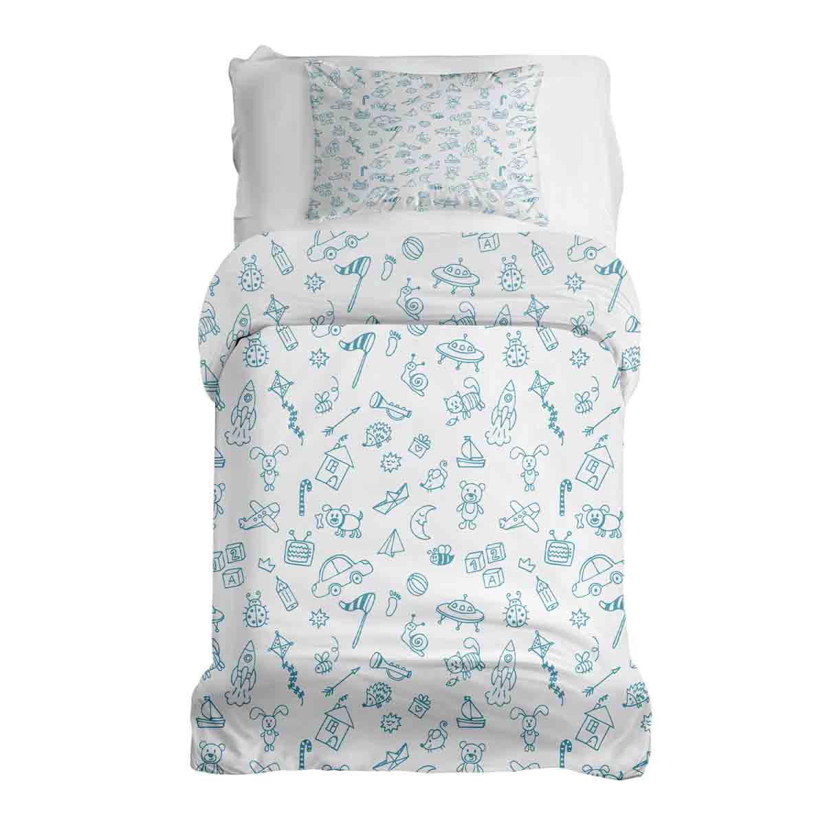 Therapy blankets bedding set white with toys