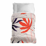 Couverture thérapeutique originale - Housse en coton beige avec feuilles colorées