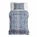 Therapy blanket and bedding set with blue dots.