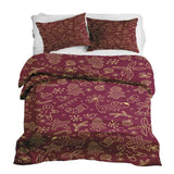 Therapy blankets and bedding set, red with funny Christmas motifs.