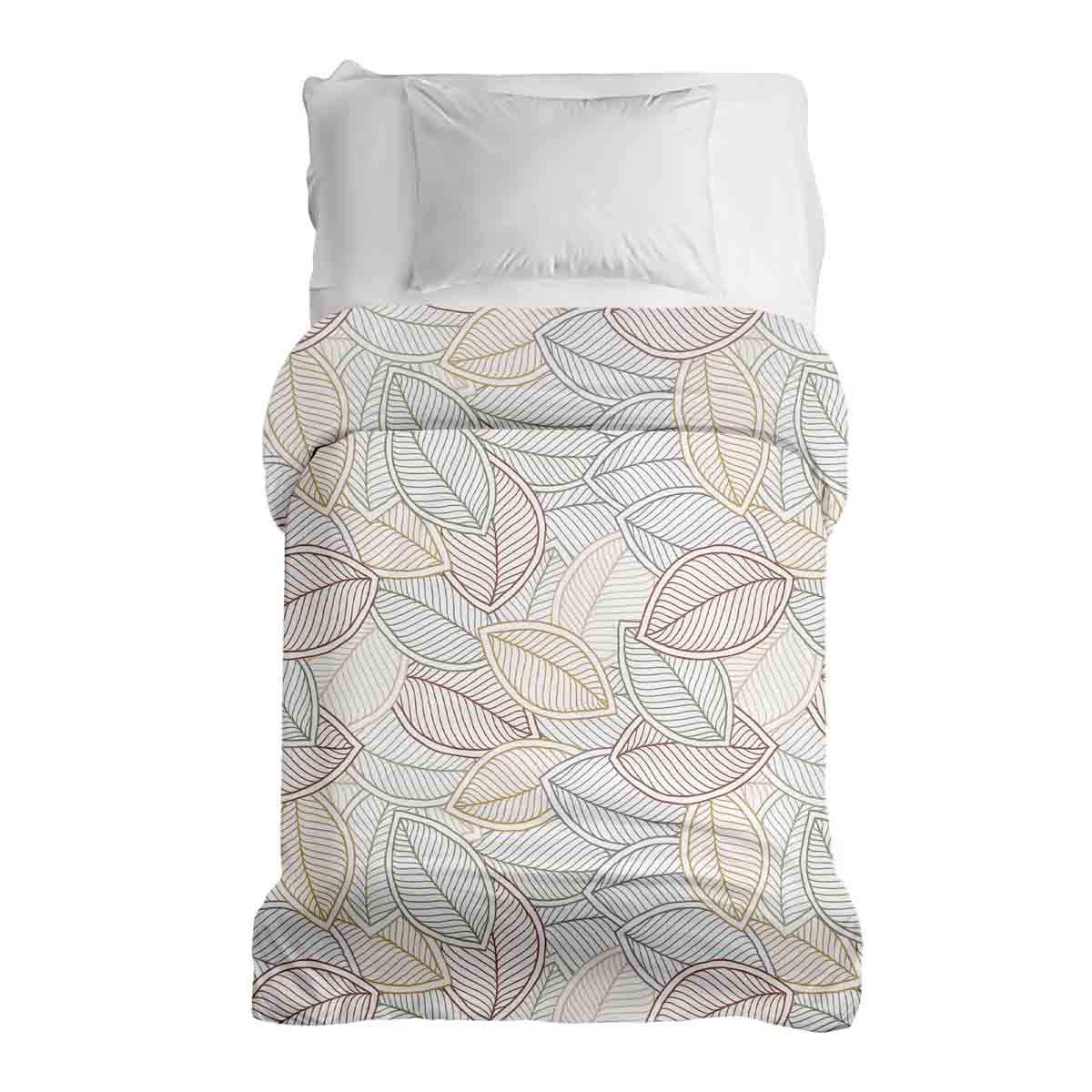 Couverture thérapeutique originale - Housse en coton feuilles de palmier colorées