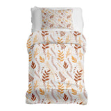 Therapy blankets and bedding set, white with autumnal branches.