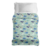 Original therapy blanket - cotton cover green with whales