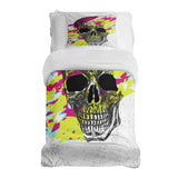 Therapy blanket bedding set, colorful skull.