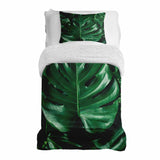 Therapy blanket bedding set with Monstera plant