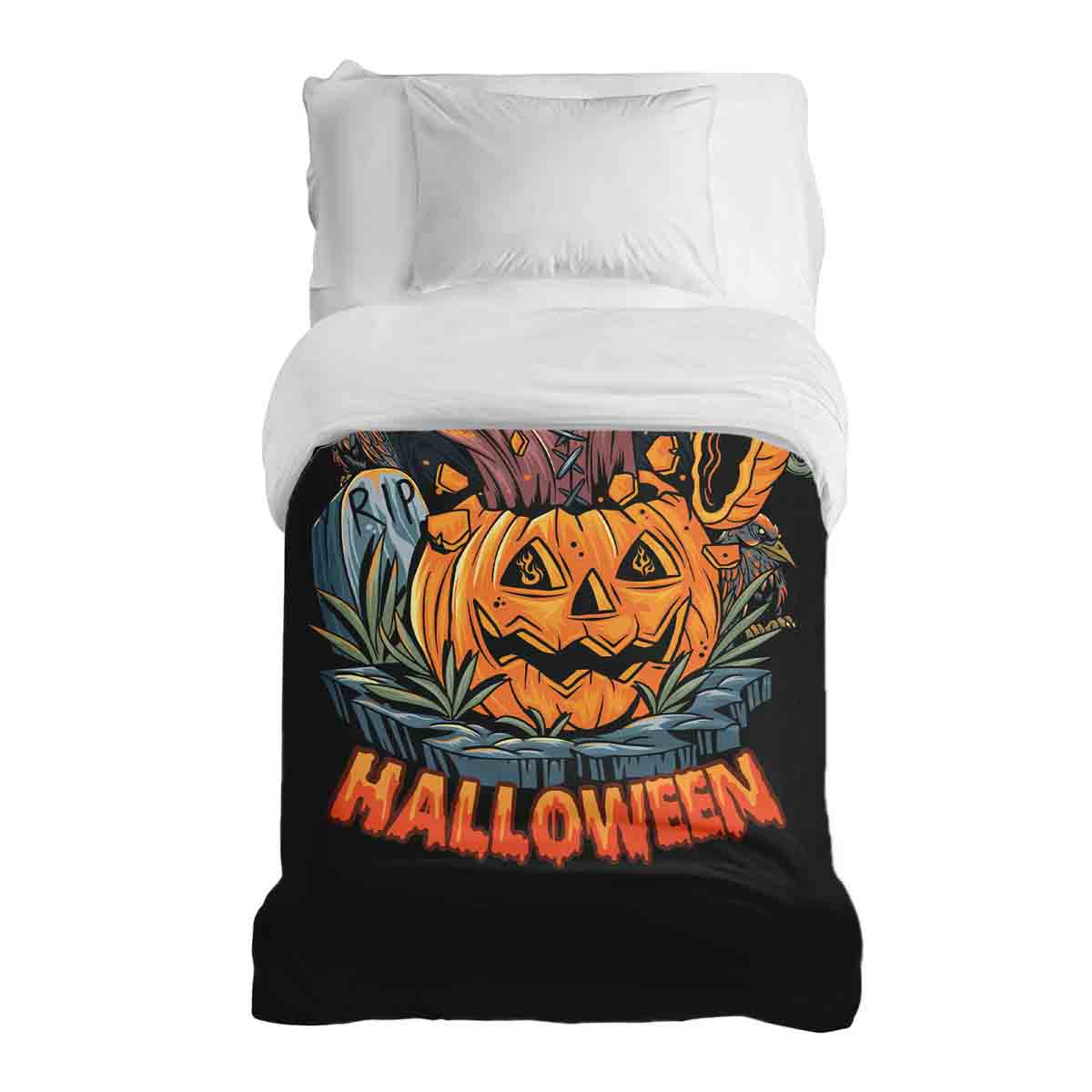 Couverture thérapeutique originale - Housse en coton Halloween Citrouille