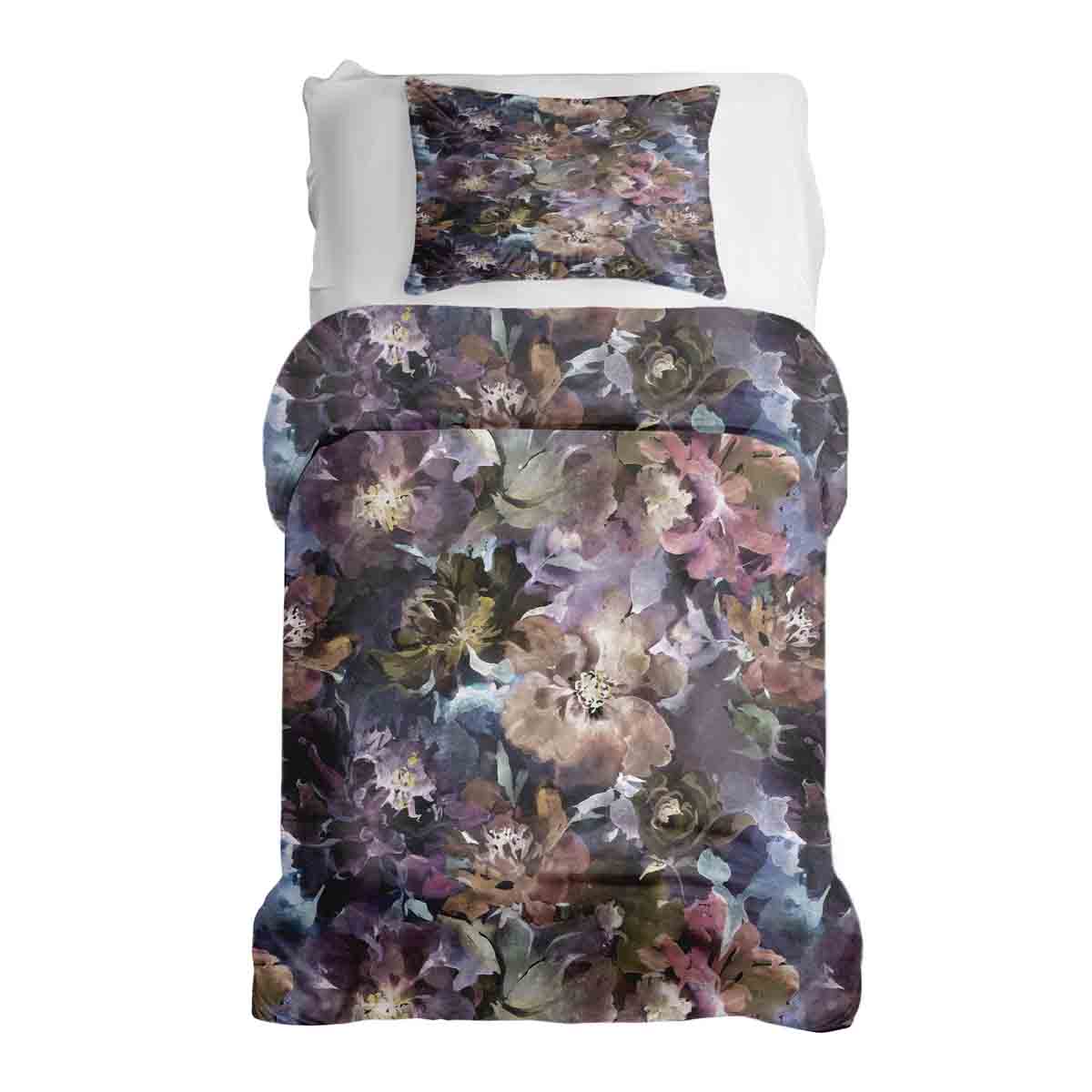 Ensemble de literie avec couverture thérapeutique Fleurs de mer