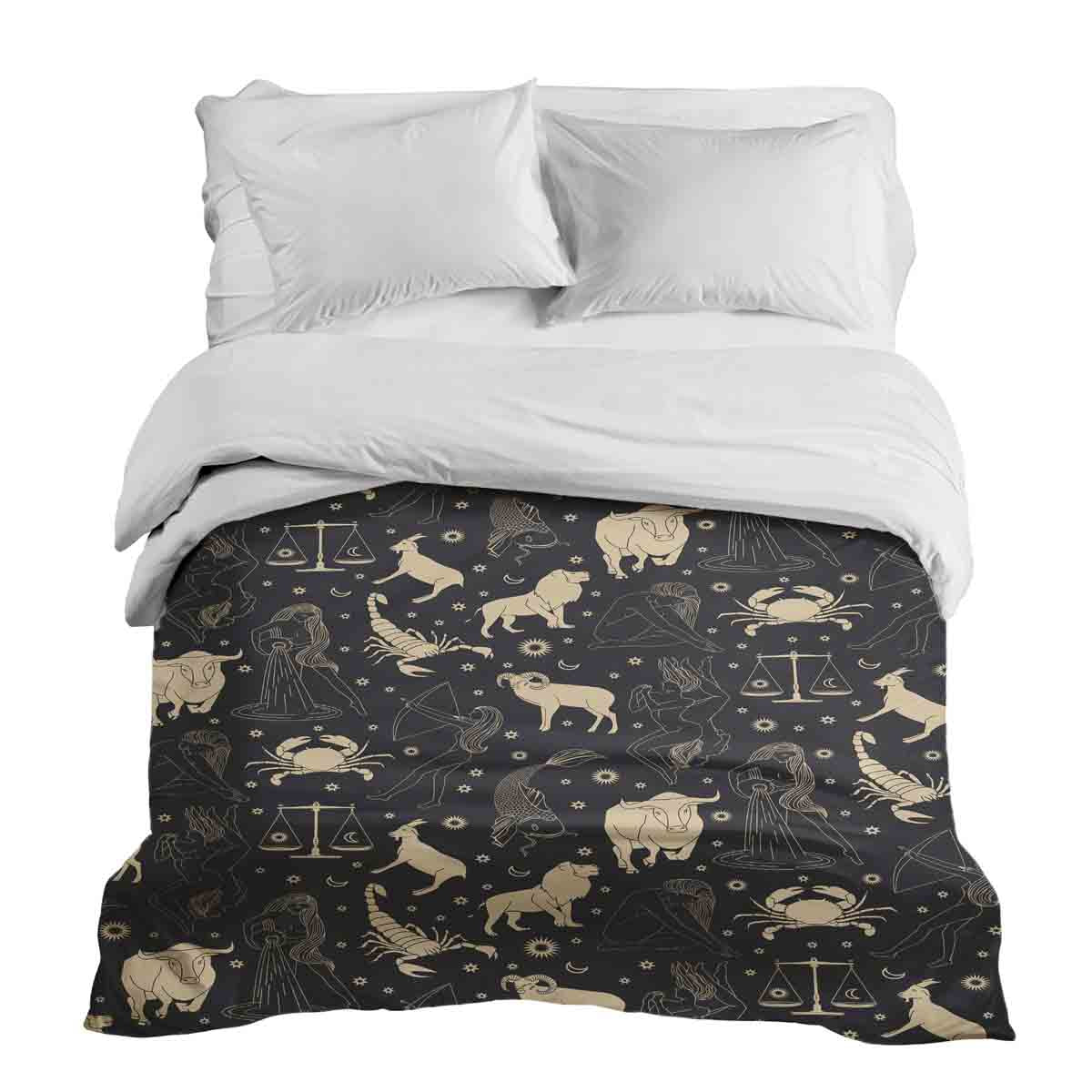 Original therapy blanket - cotton cover black star constellations