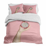 Therapy blanket and bedding set, pink with dragon fruit.