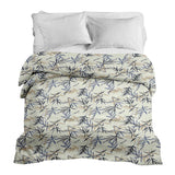 Original therapy blanket - cotton cover leaf pattern beige