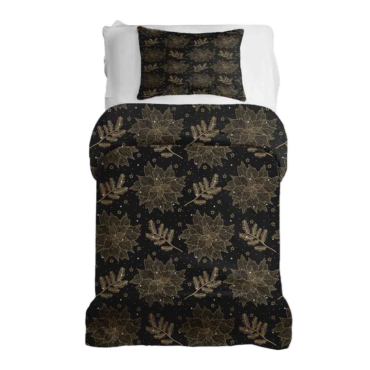Ensemble de literie avec couverture thérapeutique noir Étoile de Noël