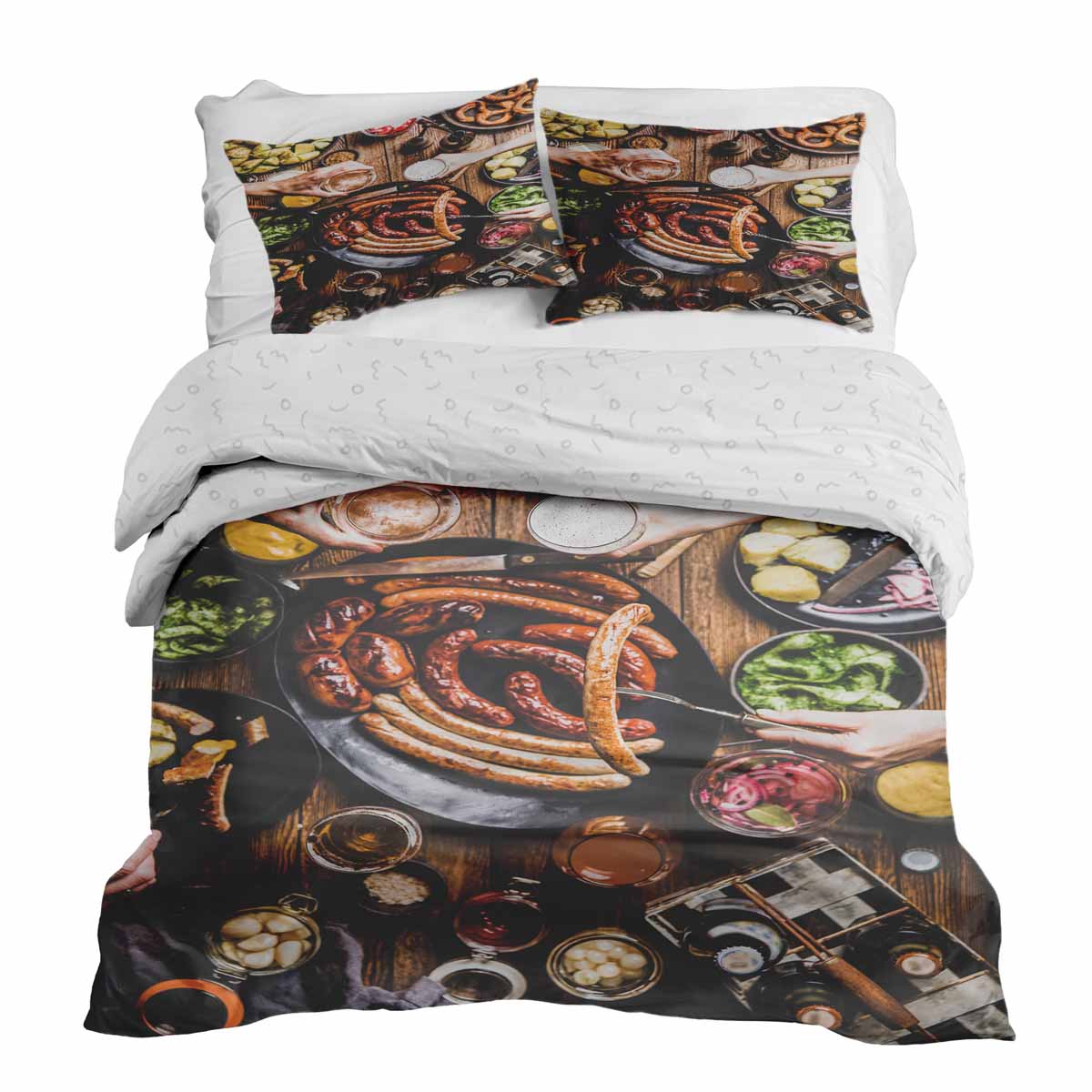 Therapy blankets bedding set with sausage plate