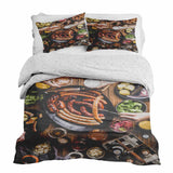 Therapy blanket bedding set with sausage platter