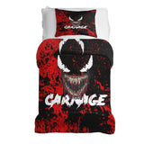 Therapy blanket bedding set, black joker face.