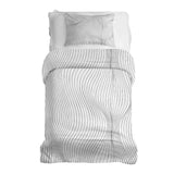Therapy blanket bedding set, black radio waves.