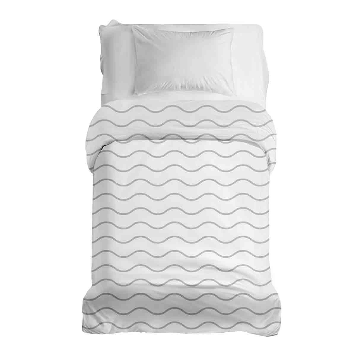Original therapy blanket - cotton cover wave pattern light gray