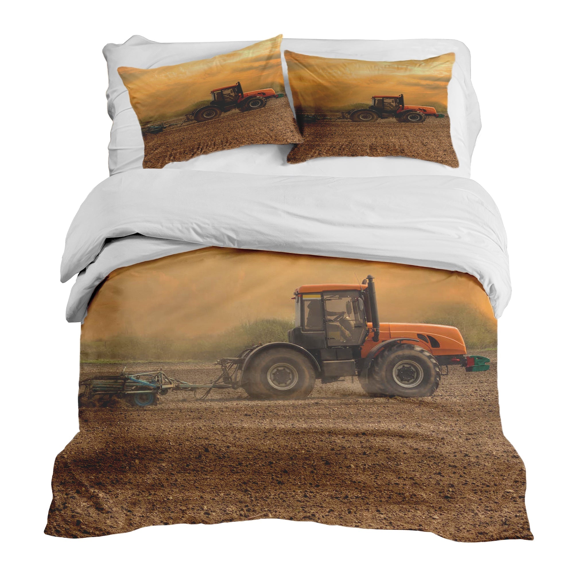 Therapy blankets bedding set tractor with trailer