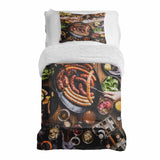Therapy blanket bedding set with sausage platter