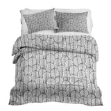 Therapy blanket and bedding set, grey with maple leaves.