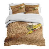 Therapy blankets bedding set tractor in field