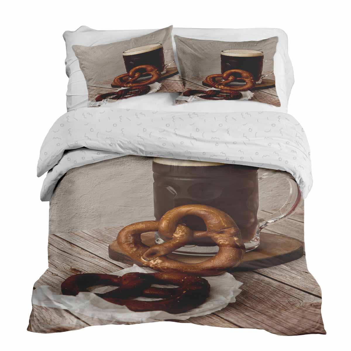 Therapy blankets bedding set with pretzels