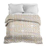 Original therapy blanket - cotton cover beige with shapes