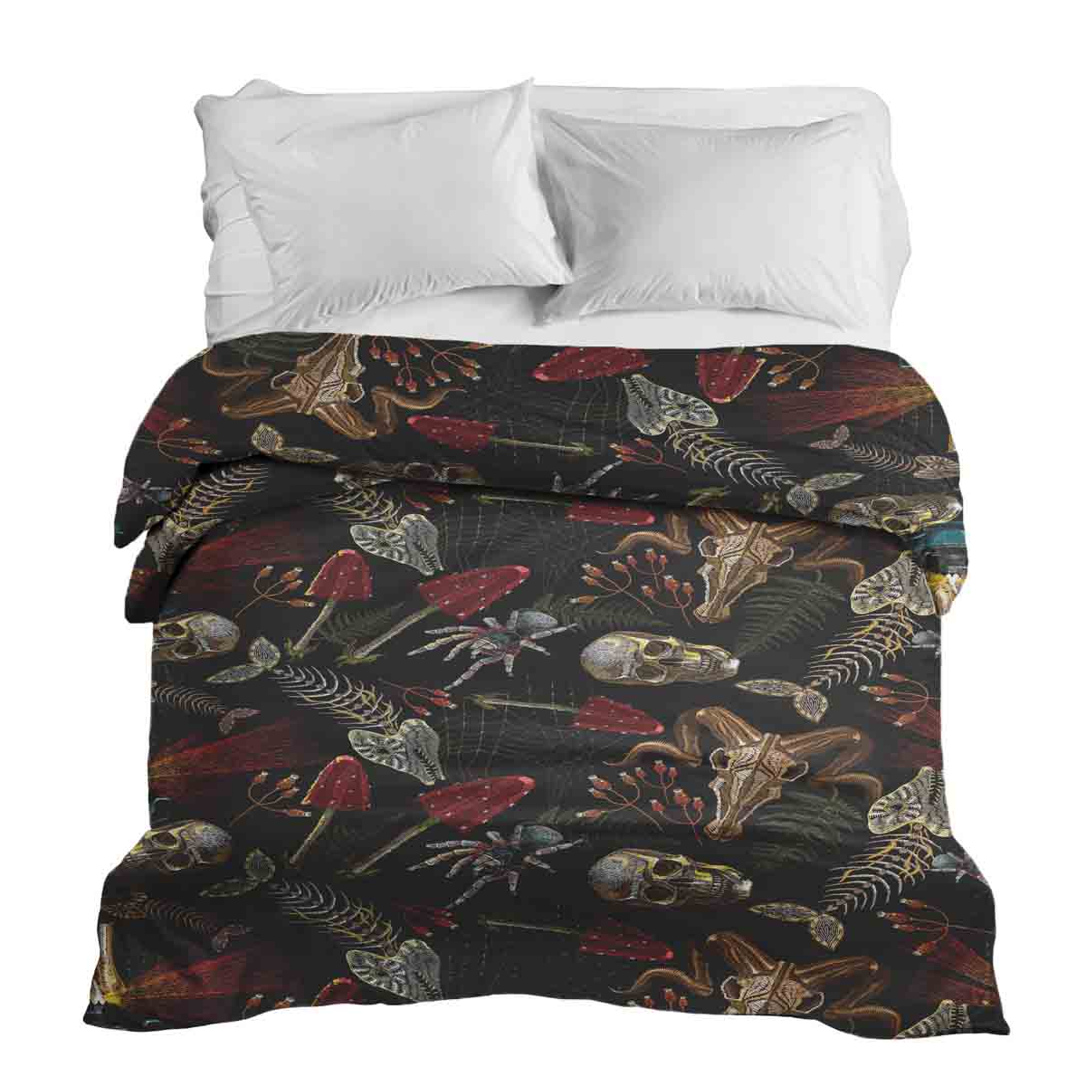 Couverture thérapeutique originale - Housse en coton Halloween Squelette