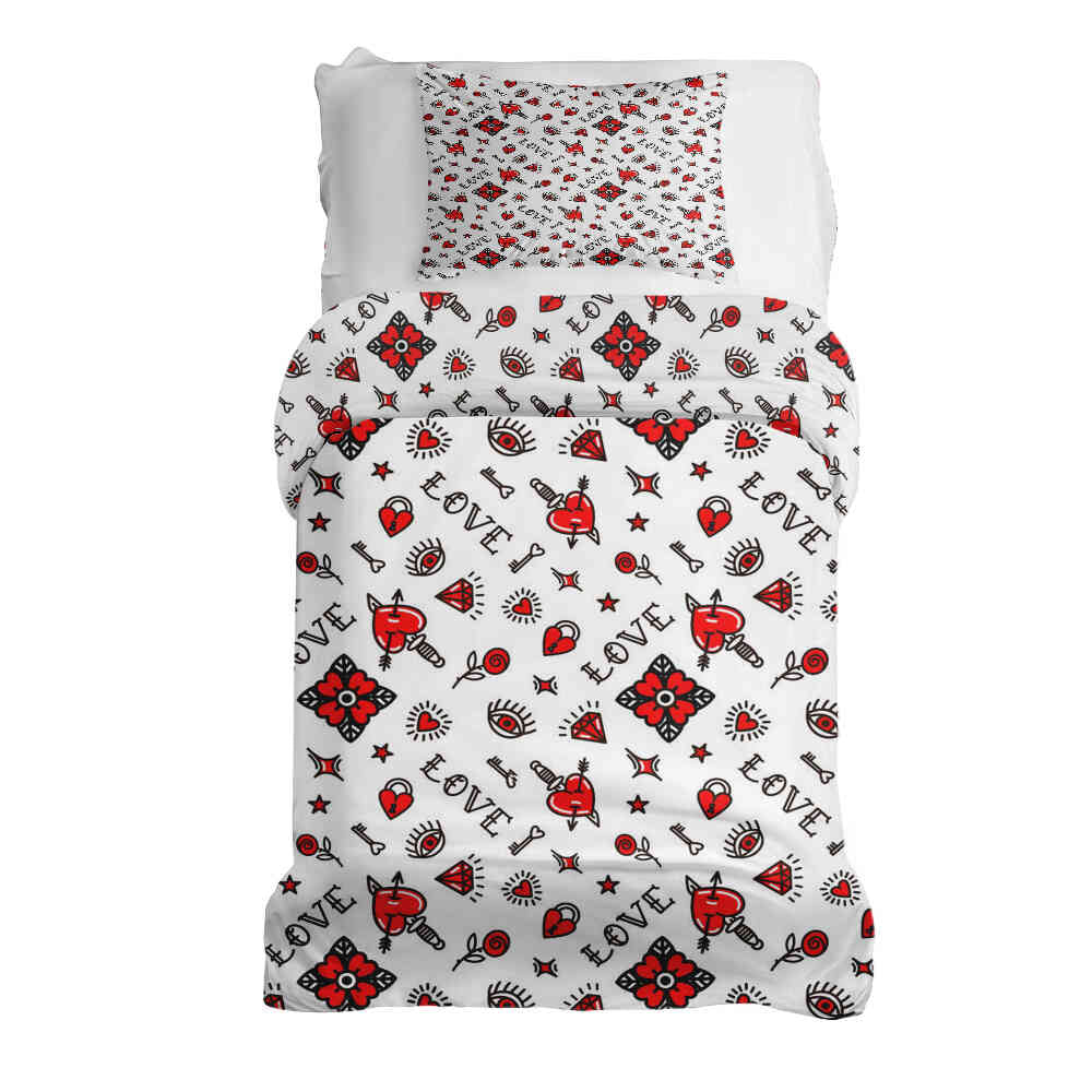 Couette thérapeutique Ensemble de linge de lit Amour mélangé