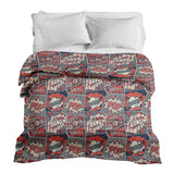 Original therapy blanket - cotton cover red with comic