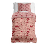 Therapy blankets bedding set pink I love you