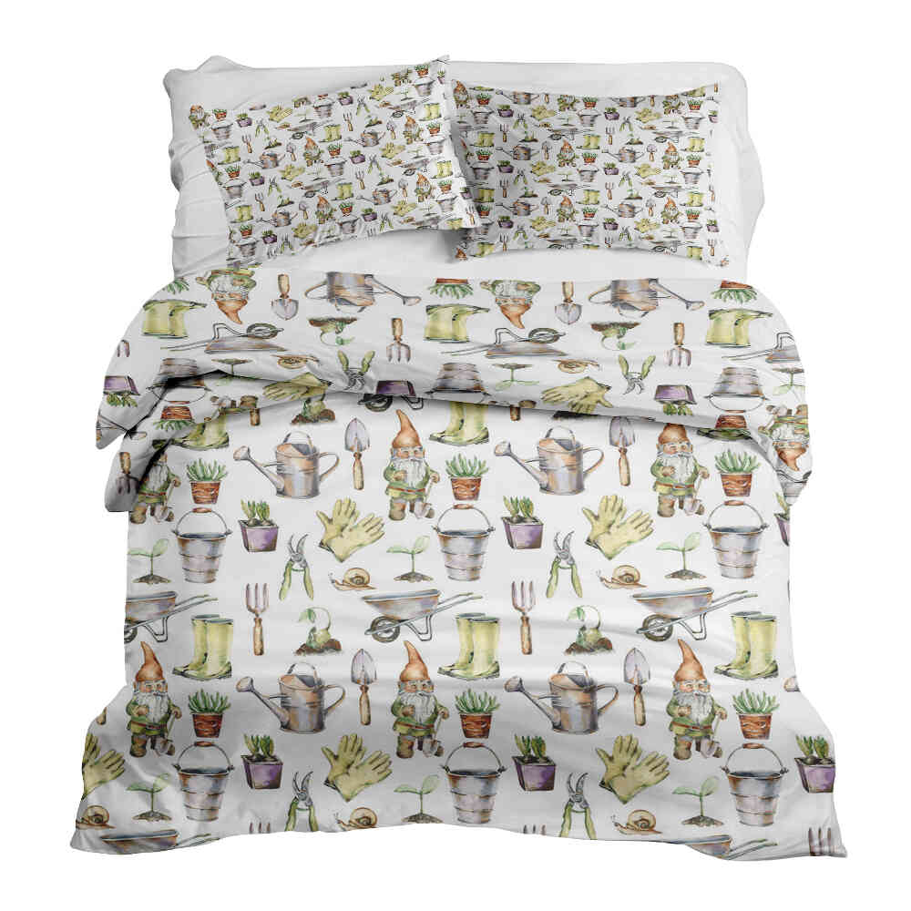 Therapy blankets bedding set white gardening