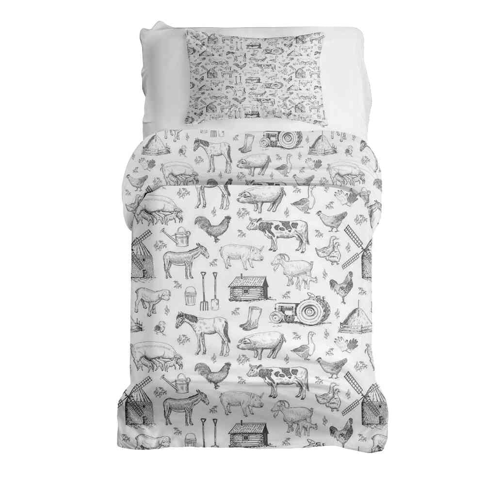Therapy blankets bedding set gray farmhouse