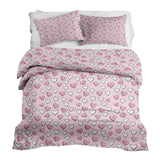 Therapy blankets and bedding set with cute little hearts.