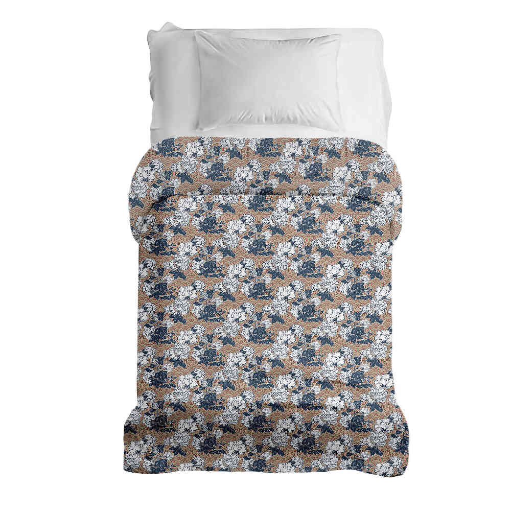 Couverture thérapeutique originale - Housse en coton avec fleurs