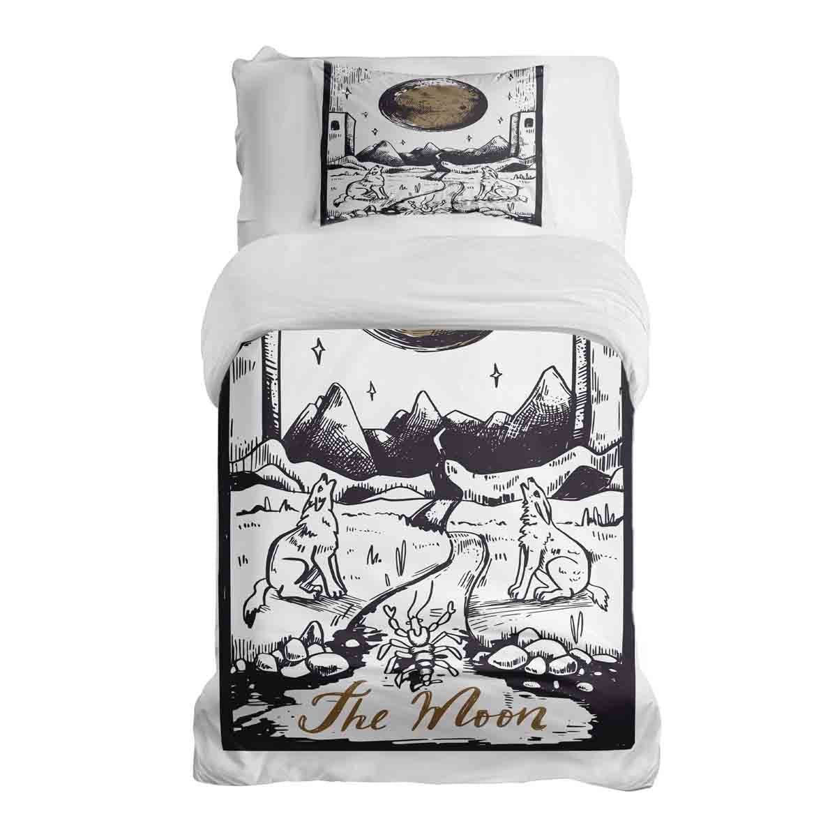 Ensemble de literie avec couverture thérapeutique Loup et Lune