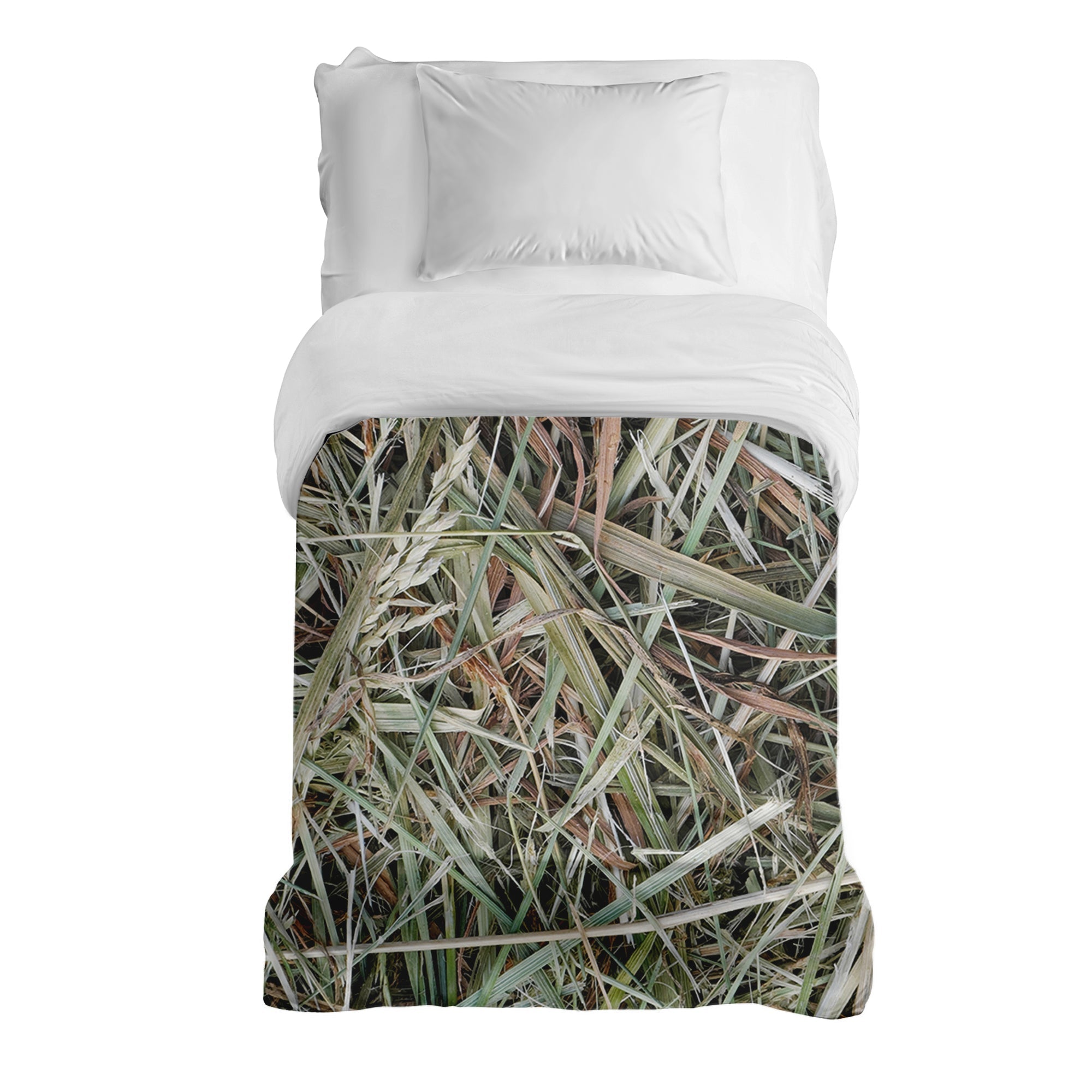 Couverture thérapeutique originale - Housse en coton blanc avec paille