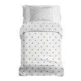 Therapy blankets and bedding set, white with small mistletoe branches.