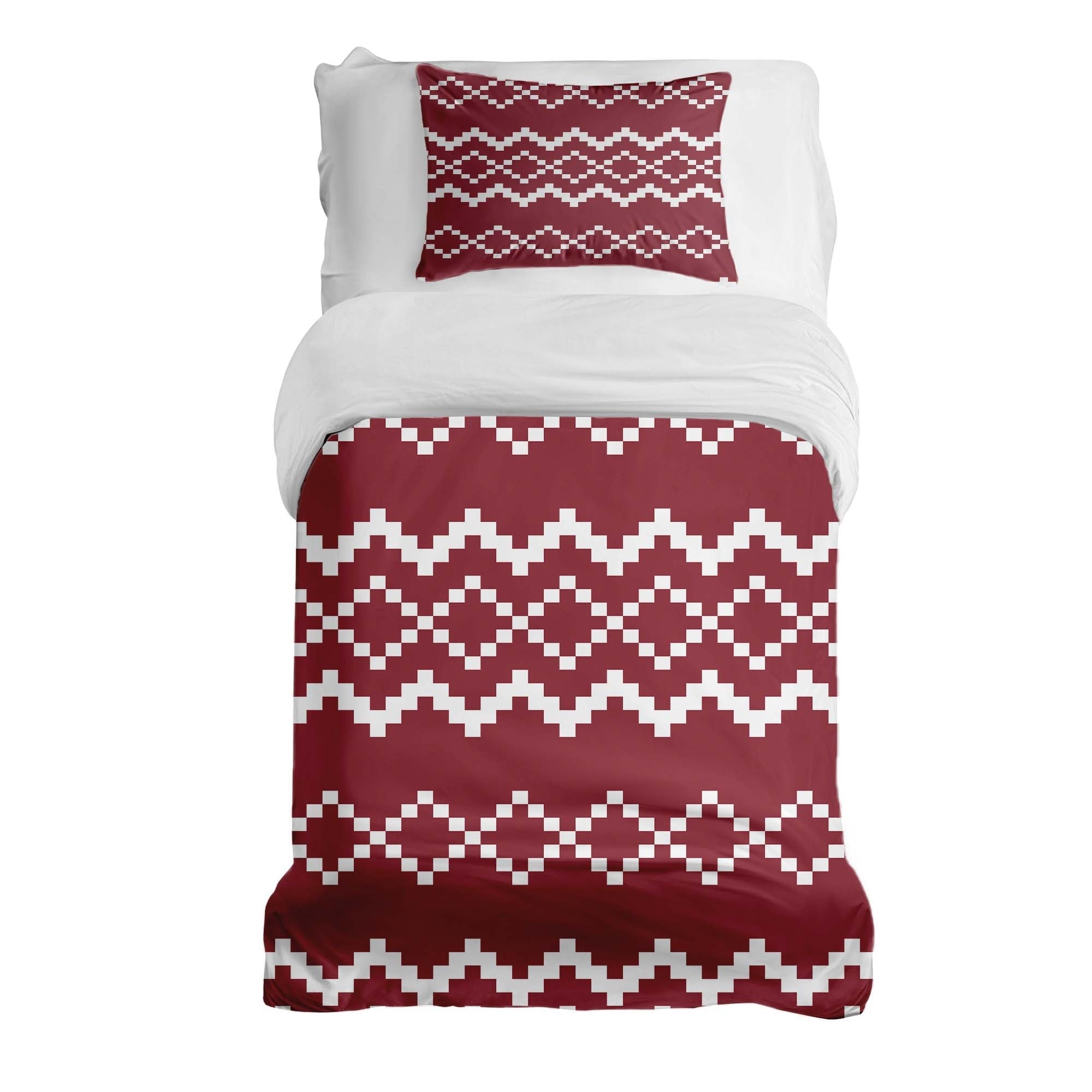 Therapy blankets bedding set with red Christmas pattern