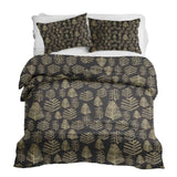 Therapy blankets and bedding set with forest motif.