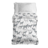 Original therapy blanket - cotton cover gray with donkeys