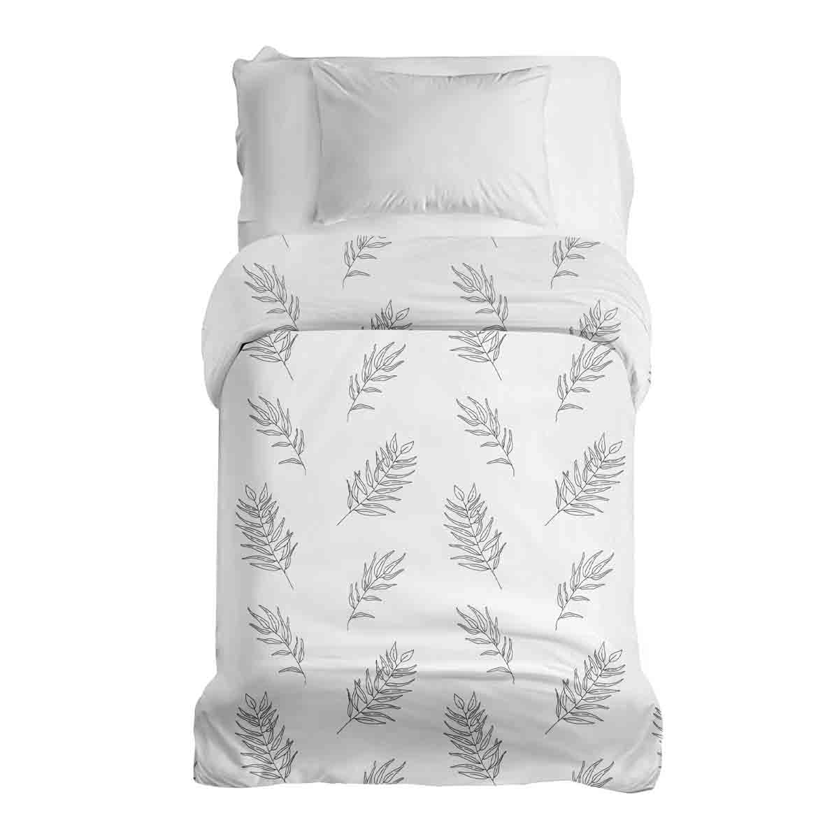 Original therapy blanket - cotton cover white with gray branches